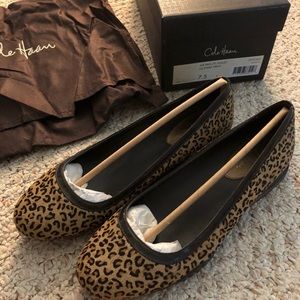 Cole Haan NIKE leopard print calf hair ballet flat